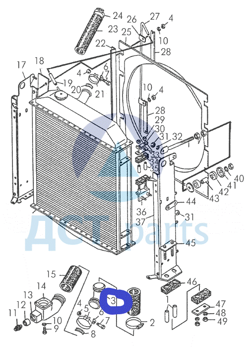 Патрубок радиатора (верхний бак) 130У.13.207-1